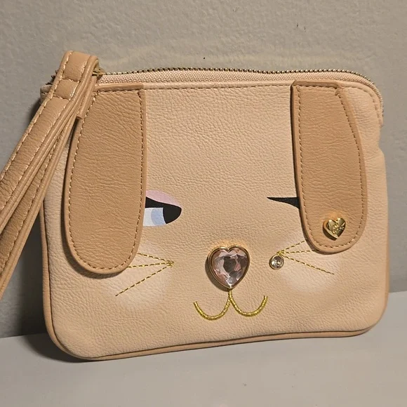 Luv Betsey Tan Puppy Wristlet - Picture 2 of 11